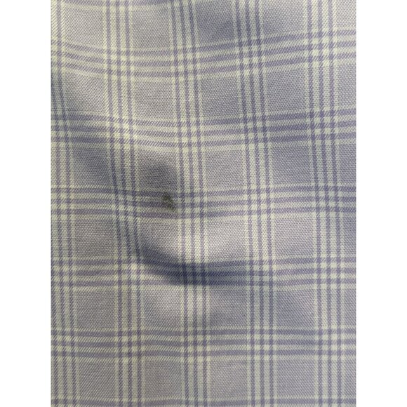 David Donahue Long Sleeve Purple Check Button Up Mens Dress Shirt 16 32/33 XL - Picture 4 of 10